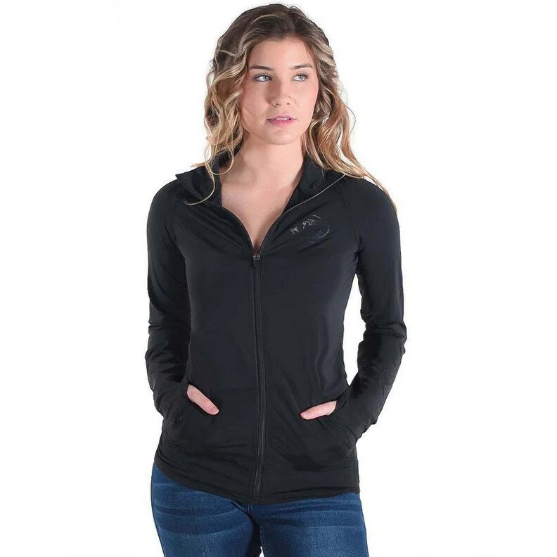 Cowgirl Tuff Western Jacket Womens Breathe Full Zip Black 100487