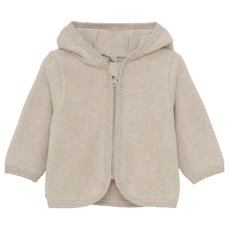 Huttelihut Camel Melange Jacket Ears Cotton Fleece