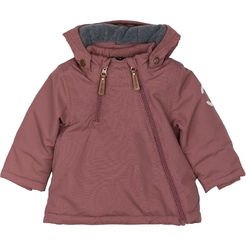 Mikk-Line Rose Brown Nylon Jacket Solid