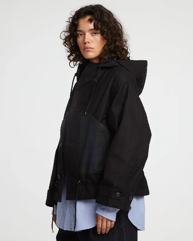 G.o.D Nuclear Rain Jacket Dry Wax Cotton Black