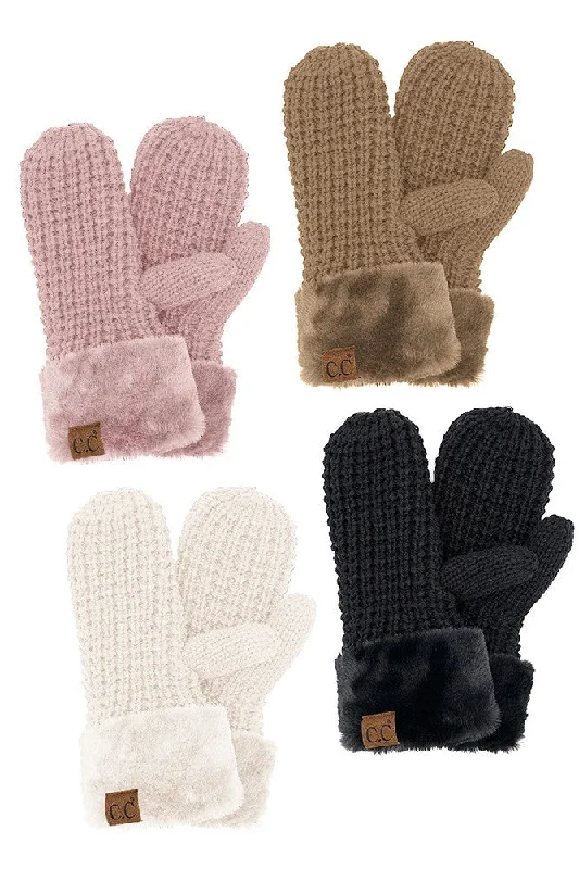 C.C. Waffle Knit Mittens