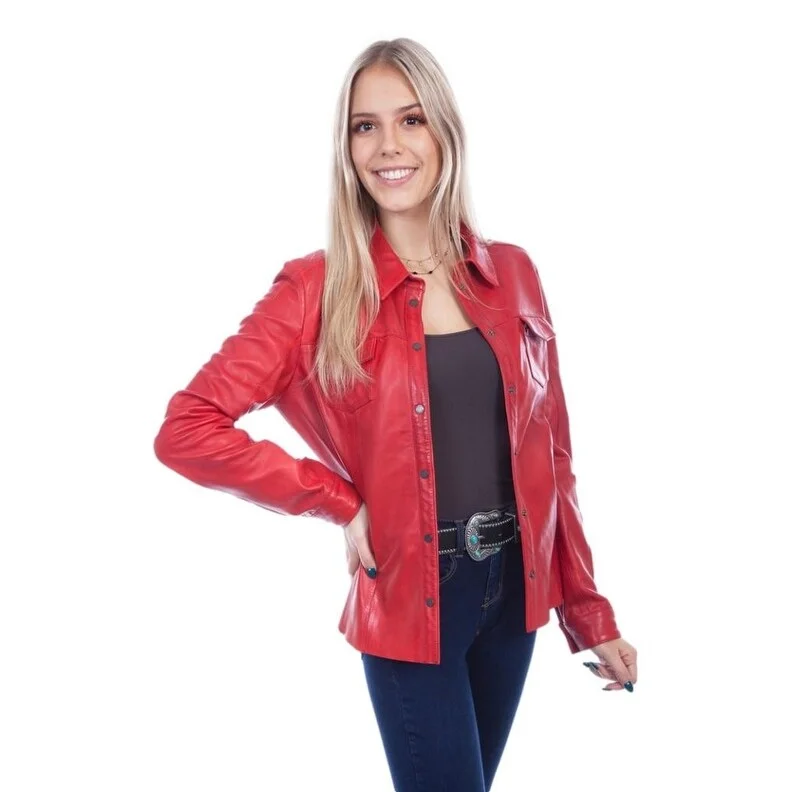 Scully Western Jacket Womens Snap Front Leather Lined F0_L1024