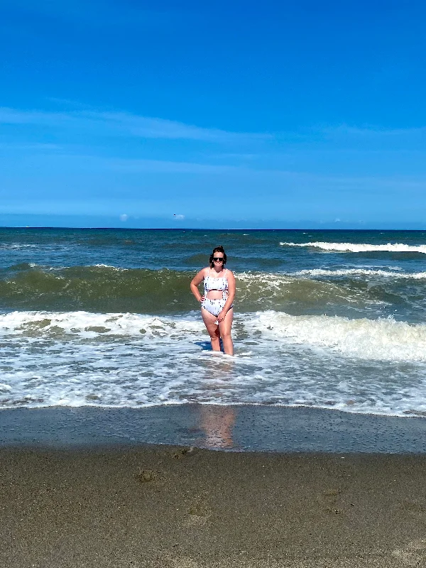 White/Black Marble Swimsuit