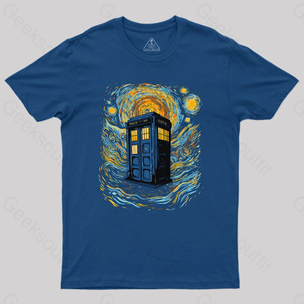 Starry Blue Box Nerd T-Shirt