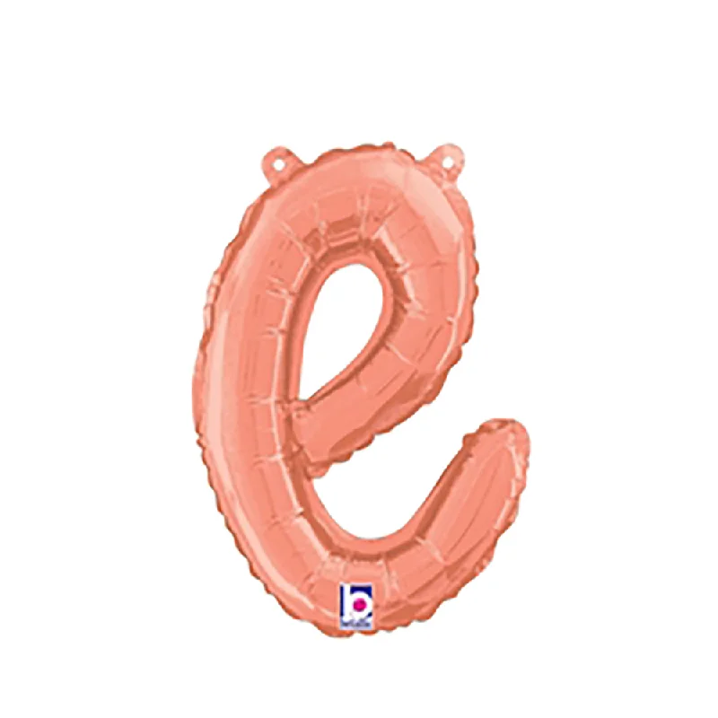 14 inch SCRIPT LETTER E - ROSE GOLD (AIR-FILL ONLY)