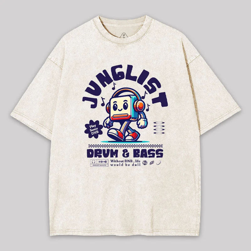 JUNGLIST - DNB Headphone Mascot Geek Washed T-shirt