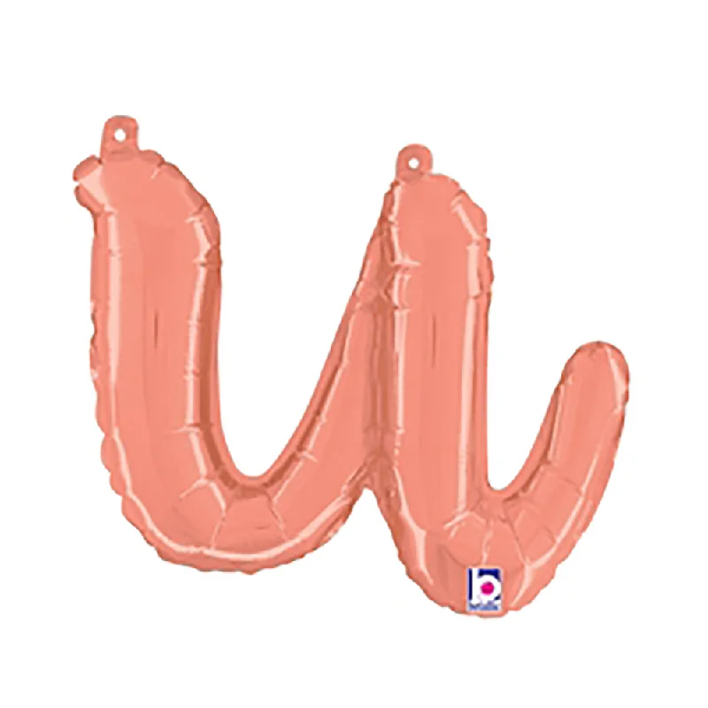 14 inch SCRIPT LETTER U - ROSE GOLD (AIR-FILL ONLY)