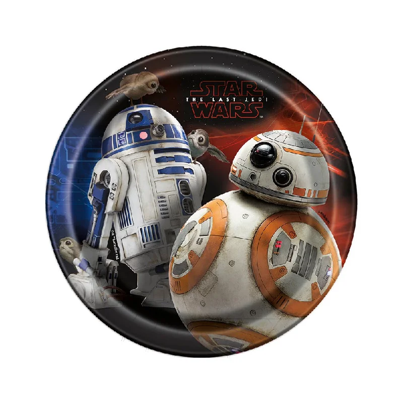 7 inch STAR WARS EPISODE VIII ROUND DESSERT PLATES (8 PK)