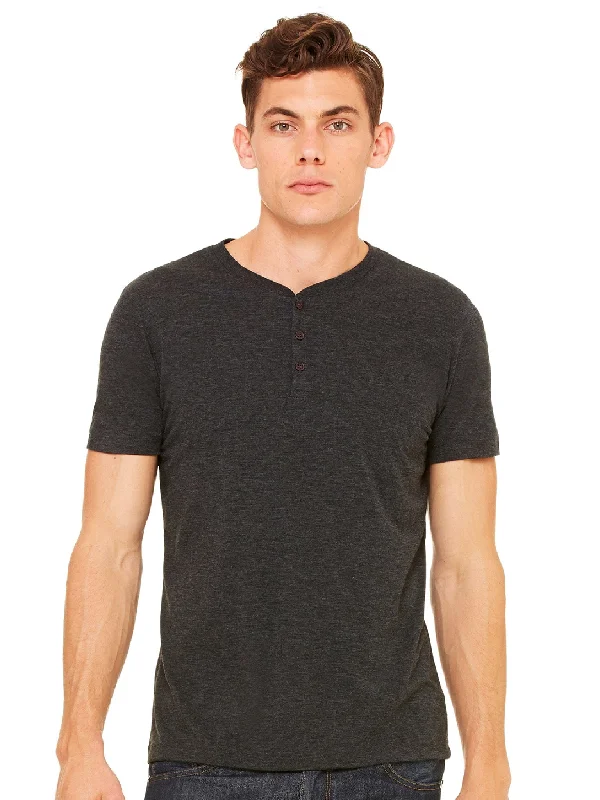 Bella+Canvas Mens Triblend Short Sleeve Henley