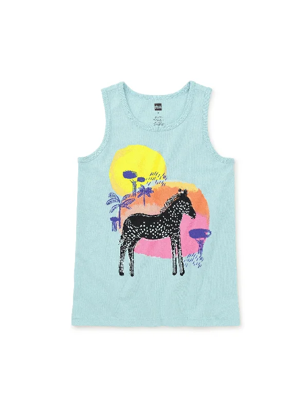 Tea Spotted Zebra Tank Top