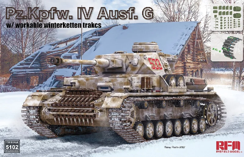 Ryefield Model 1/35 Panzer 4 Ausf G with Workable Winterketten Tracks