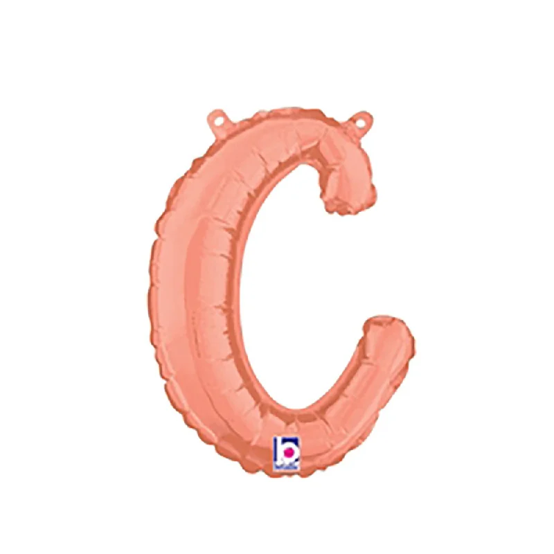 14 inch SCRIPT LETTER C - ROSE GOLD (AIR-FILL ONLY)