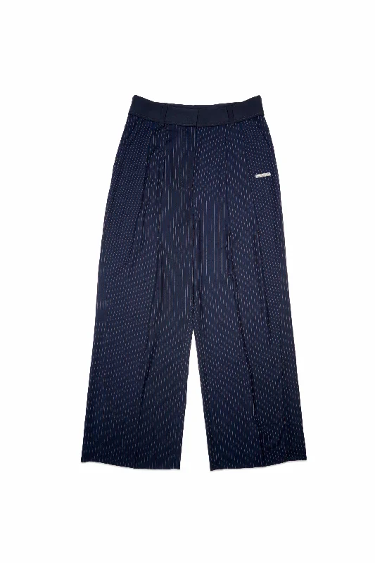 Pinstripe Panelled Waistband Trouser