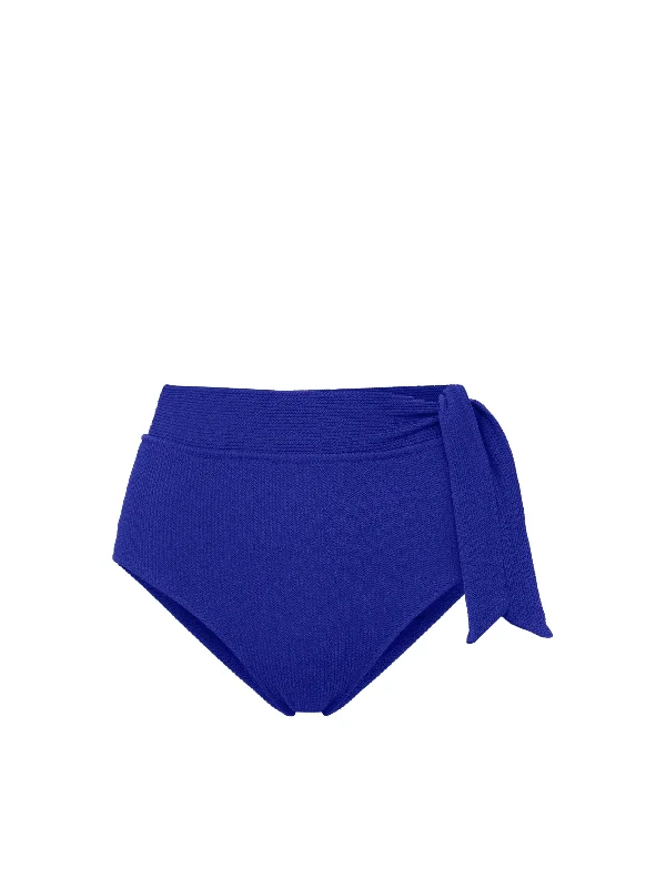 Side Tie High Waist Bottom Iris Texture