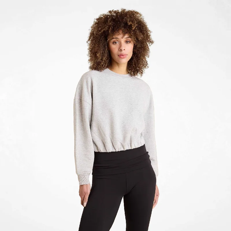 Vintage Fleece Cinch Waist Sweatshirt | Heather Grey