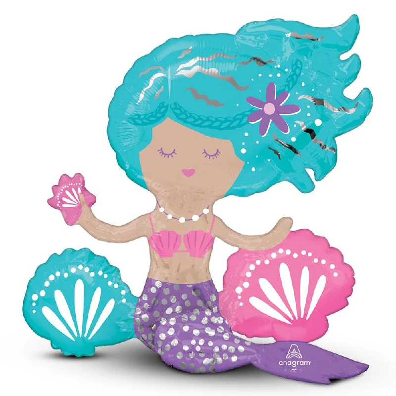 18 inch SHIMMERING MERMAID SITTER (AIR-FILL ONLY)