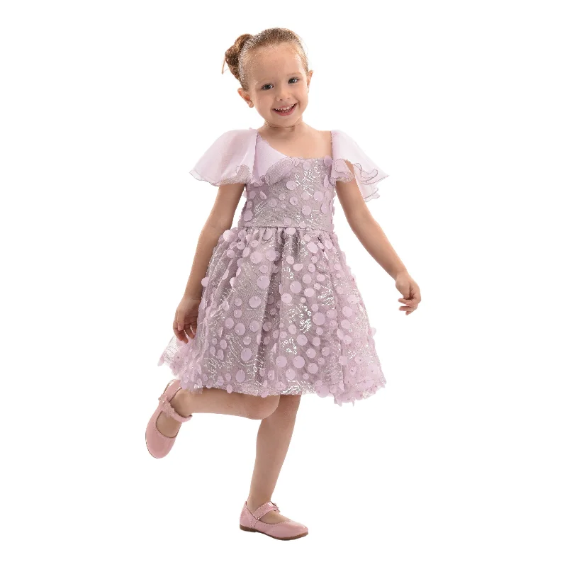 Lavender Jolene Polka Dot Applique Dress