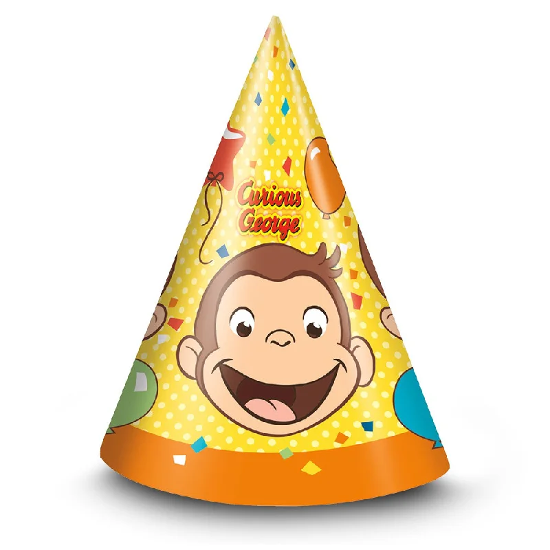 CURIOUS GEORGE PARTY HATS (8 PK)