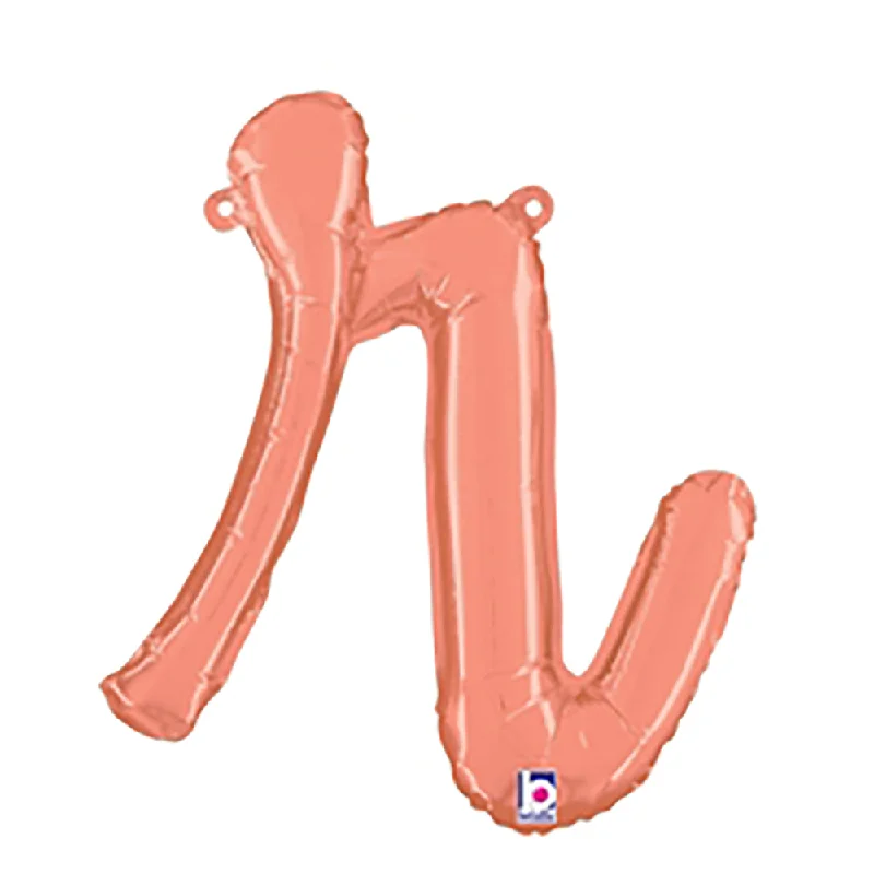 14 inch SCRIPT LETTER R - ROSE GOLD (AIR-FILL ONLY)