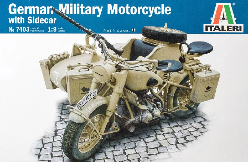 Italeri 1/9 scale BMW R75 Motorcycle with Sidecar