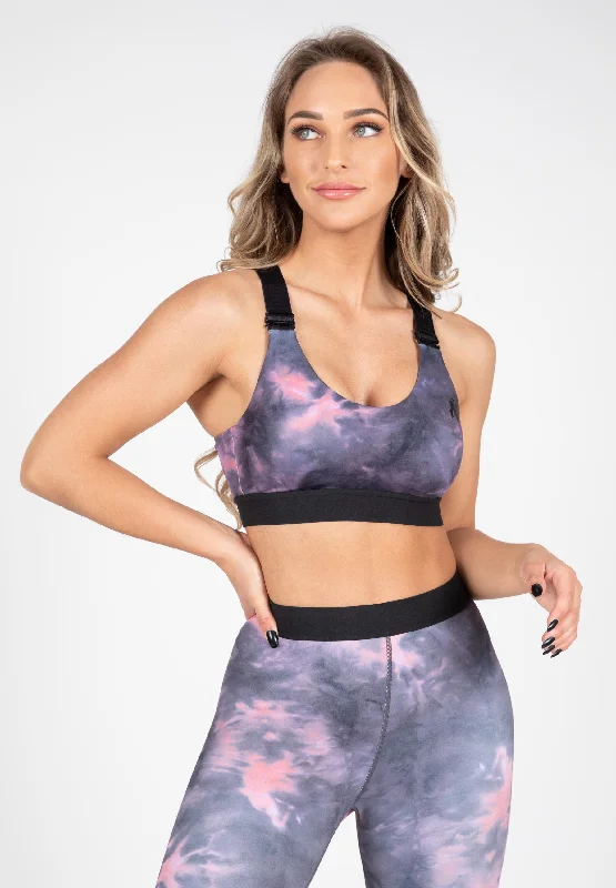 Colby Sports Bra - Gray/Pink