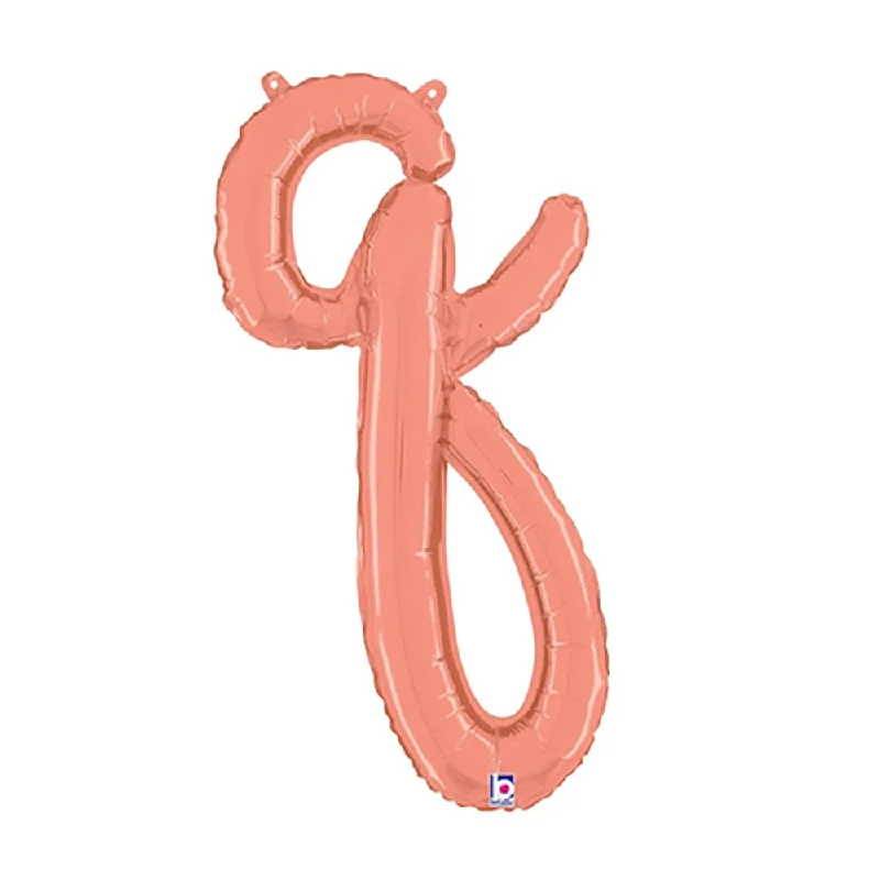 24 inch SCRIPT LETTER Q - ROSE GOLD (AIR-FILL ONLY)