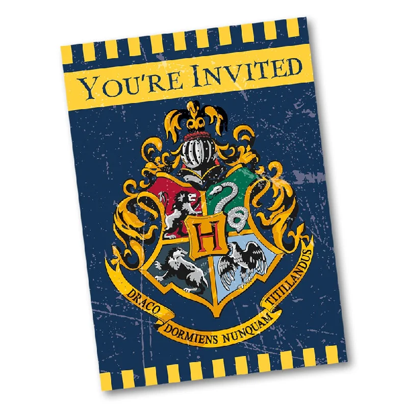 HARRY POTTER INVITATIONS HOGWARTS CREST (8 PK)