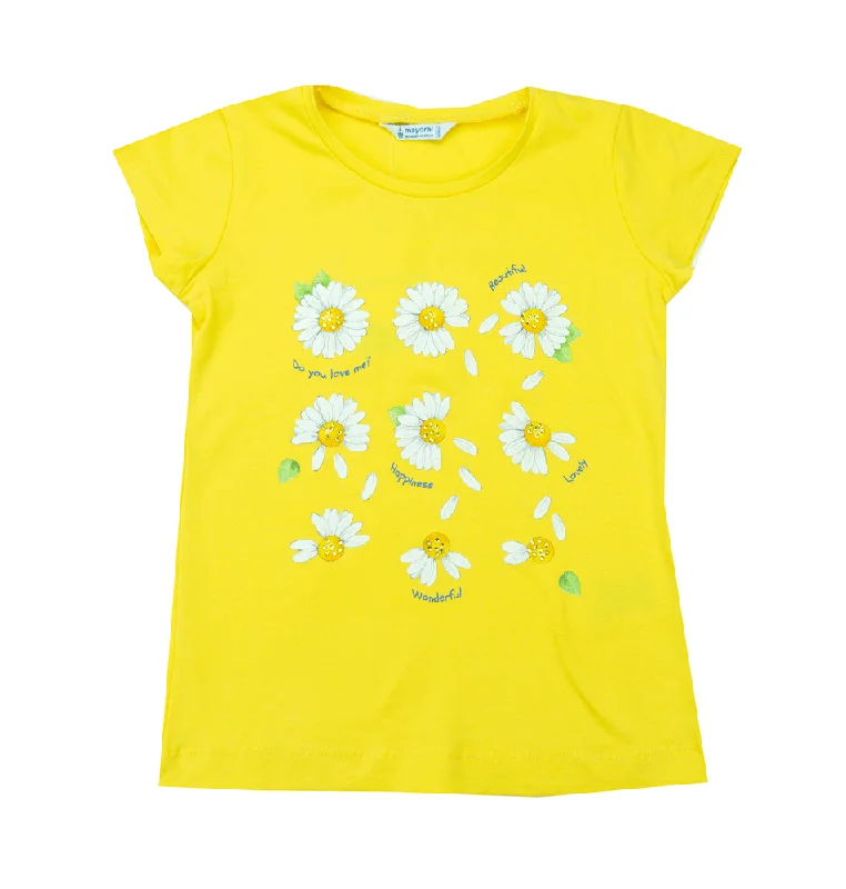 Mayoral Yellow Studded Daisy Tee