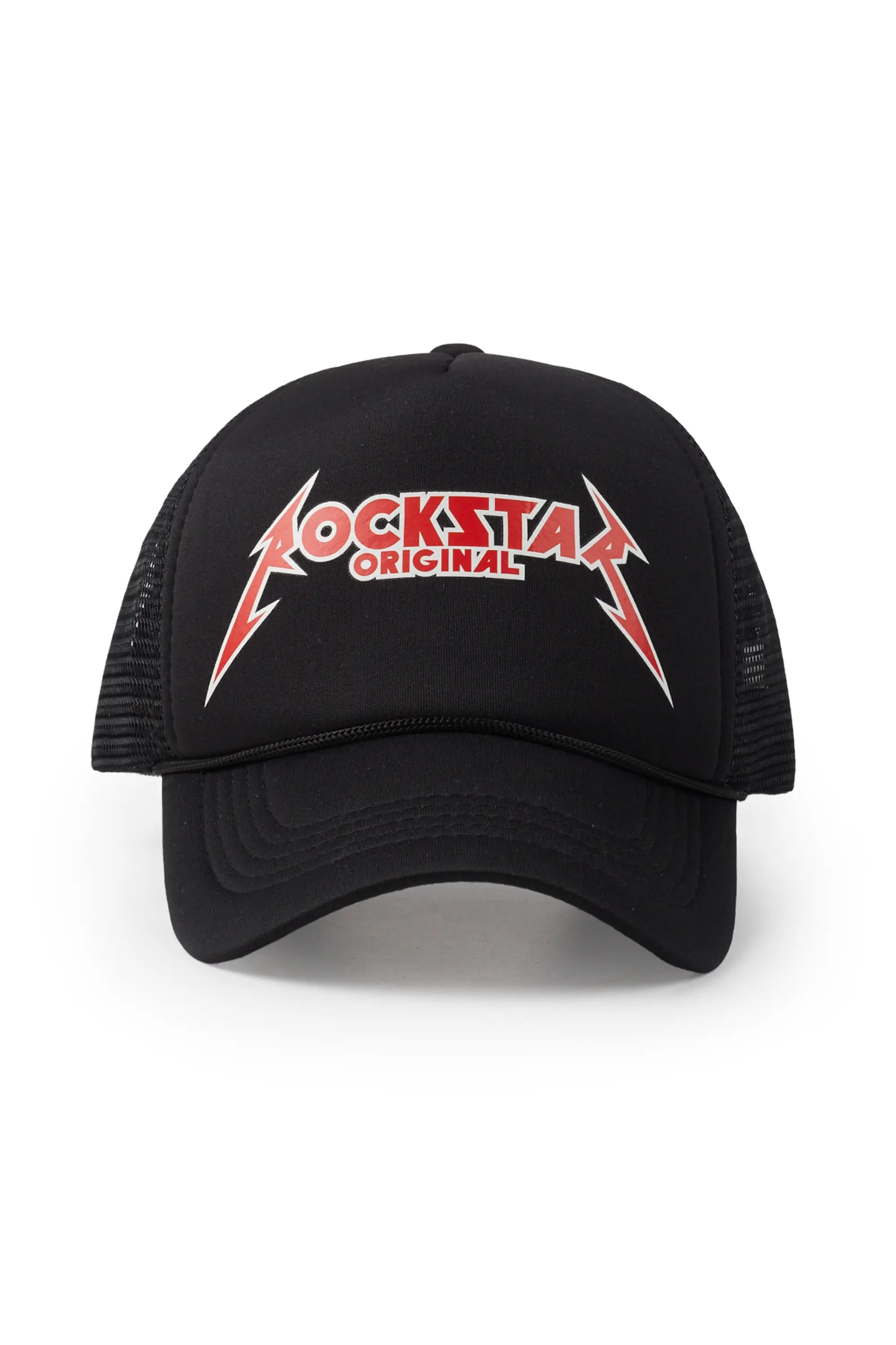 Rockband Logo Trucker Hat- Black