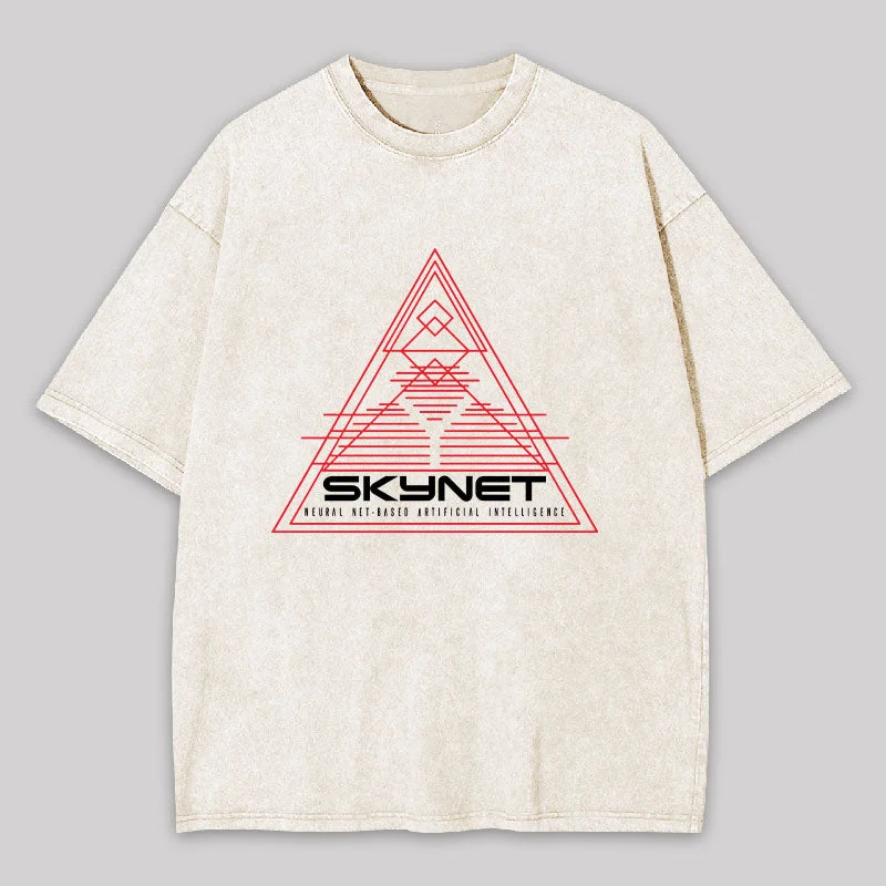 Skynet Red Line Washed T-shirt