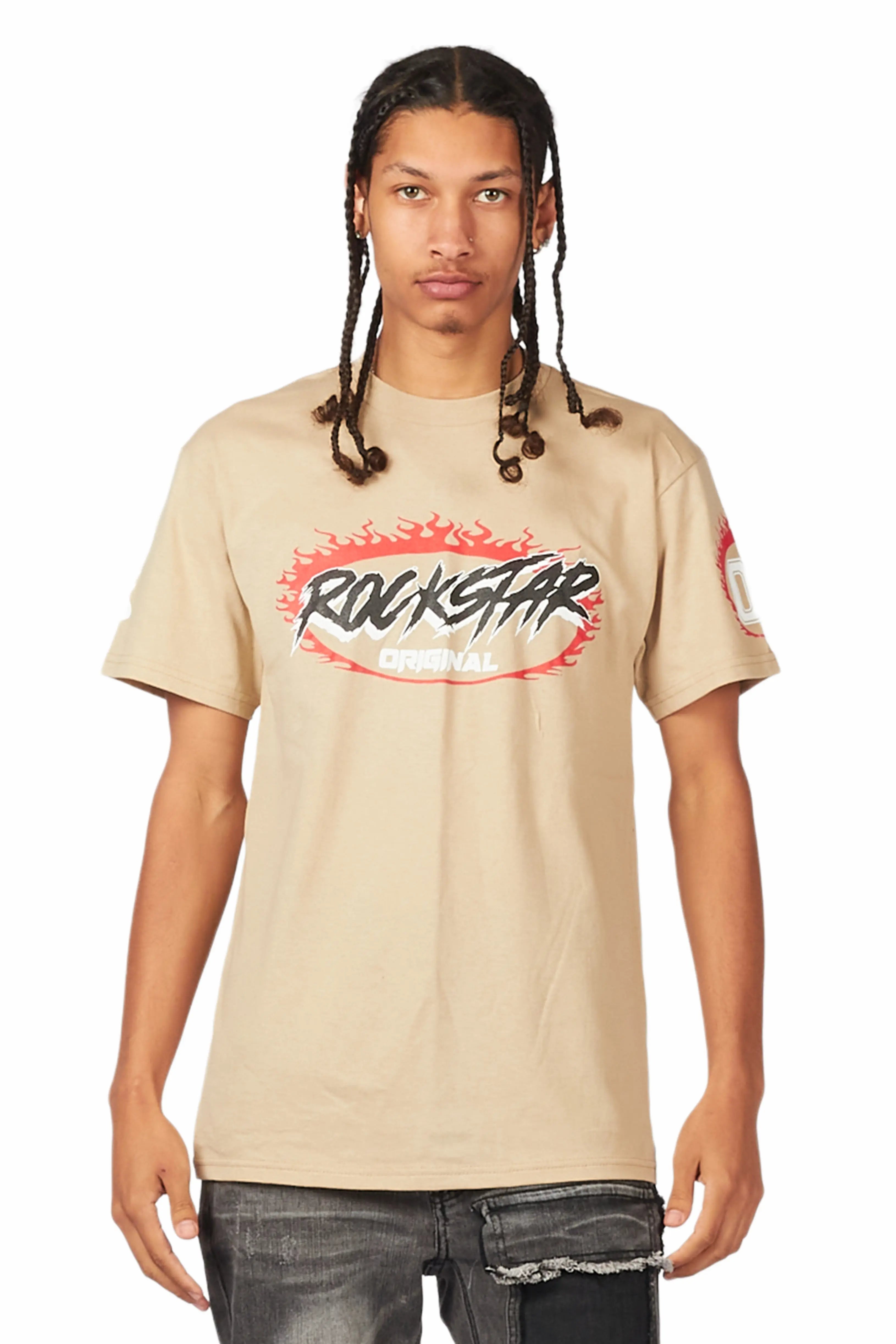 Draven Beige Graphic T-Shirt