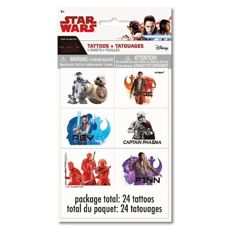 STAR WARS EPISODE VIII TATTOOS (24 PK)