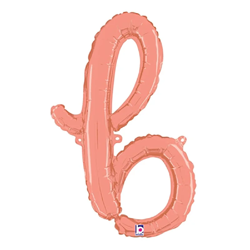 24 inch SCRIPT LETTER B - ROSE GOLD (AIR-FILL ONLY)