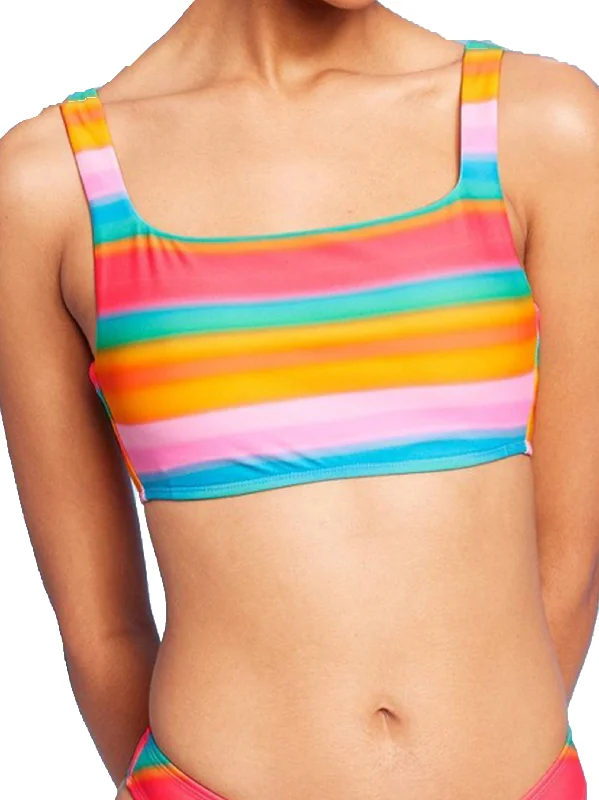 Women's Color Block Bikini Top,Multi