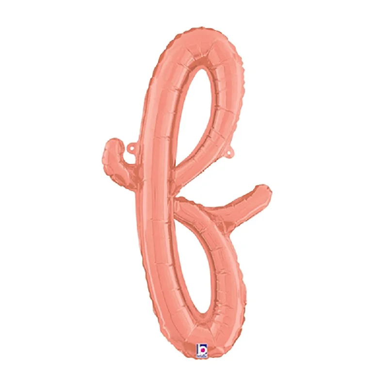 24 inch SCRIPT LETTER F - ROSE GOLD (AIR-FILL ONLY)