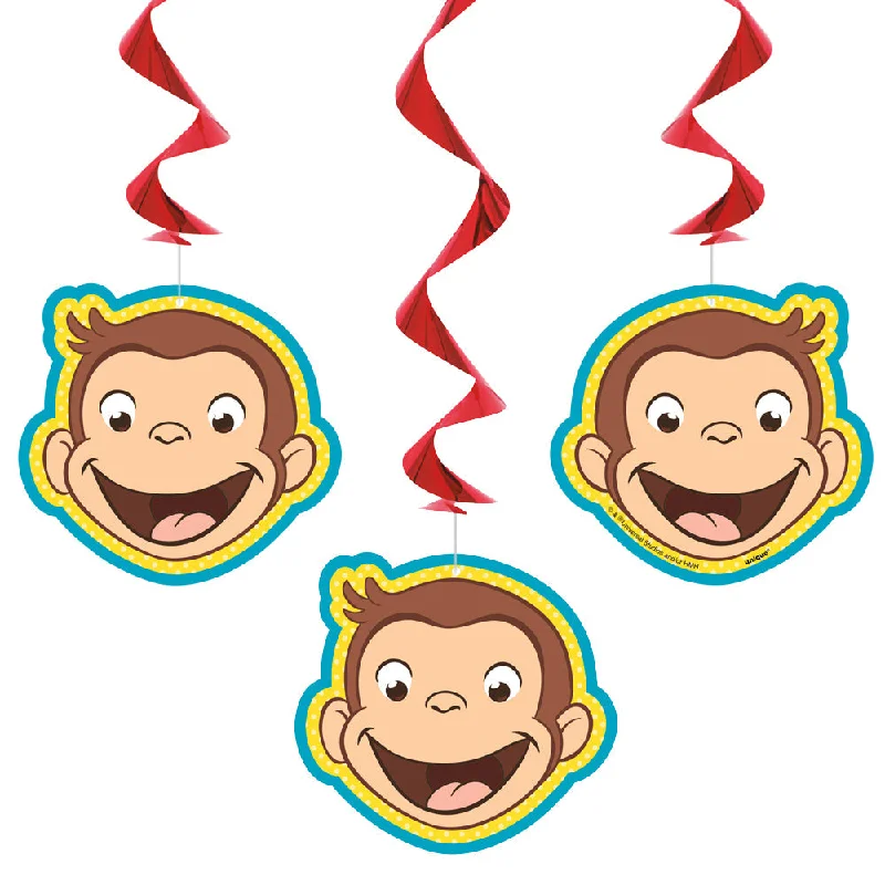 CURIOUS GEORGE HANGING SWIRLS (3 PK)