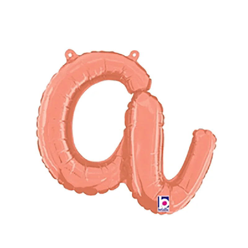 14 inch SCRIPT LETTER A - ROSE GOLD (AIR-FILL ONLY)