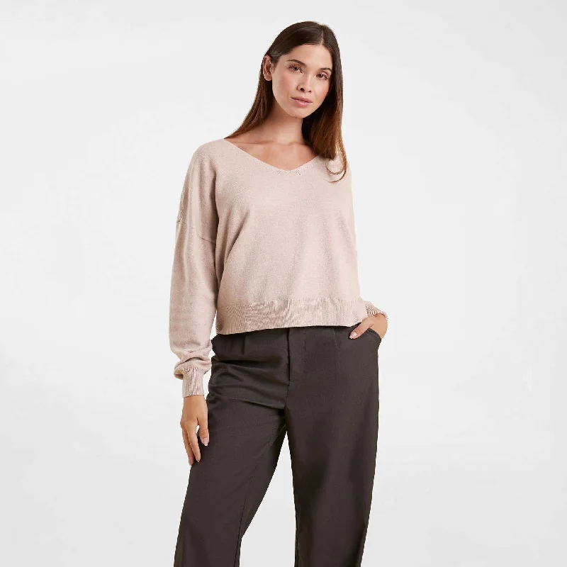 Luxe Knit V-Neck Sweater | Doe