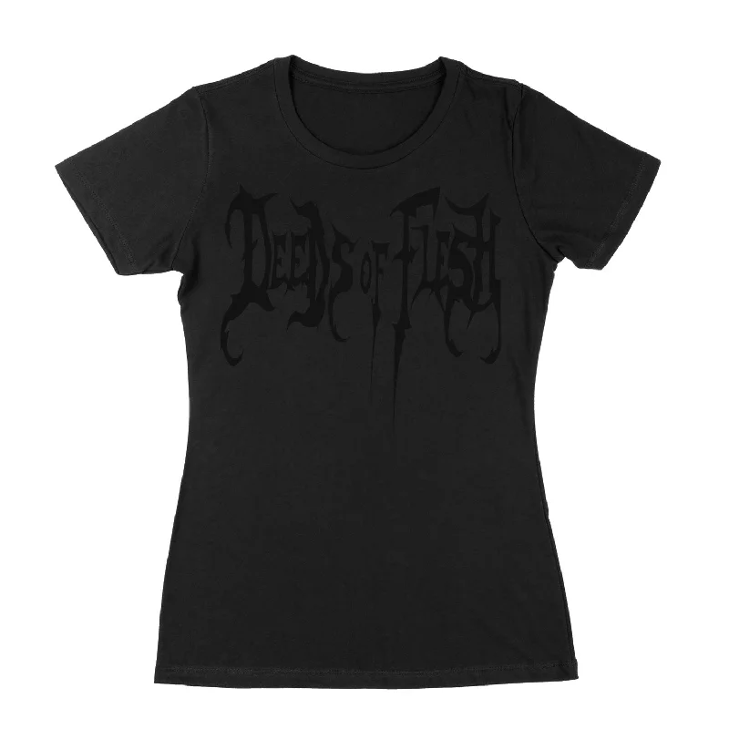 Deeds of Flesh "Black Logo" Girls T-shirt