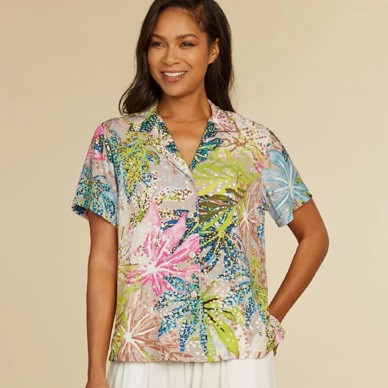 Print Top - Sea Leaf