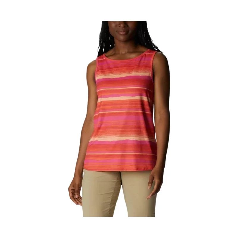 Columbia Women's Chill River Tank - Sunset Orange/Horizons Stripe FINAL SALE