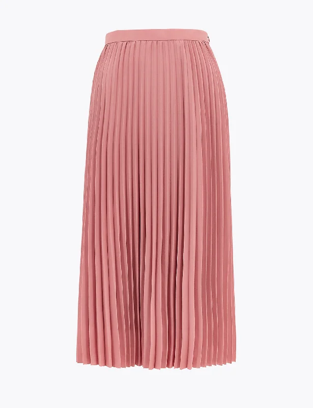 Pleated Circle Midi Skirt