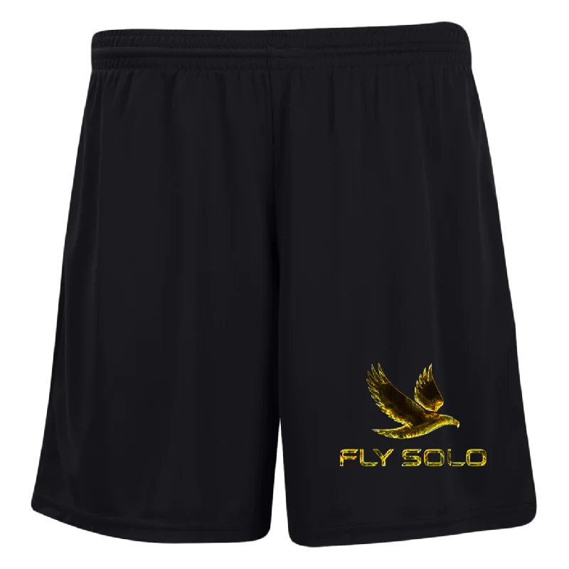 Outspoken Designs 03-01 "Fly Solo" Ladies Designer Moisture Wicking 7 inch Inseam Training Shorts (8 colors)