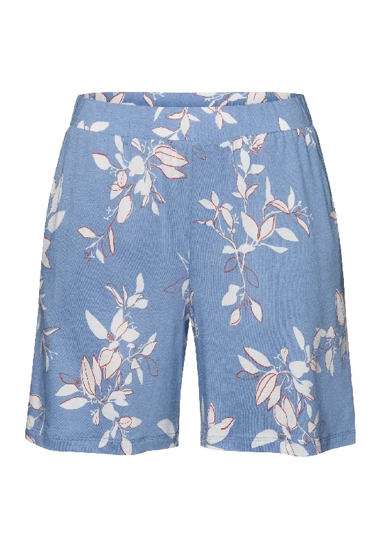 Sleep And Lounge Cotton Blend Shorts | Pearly Flowers 74852-2158