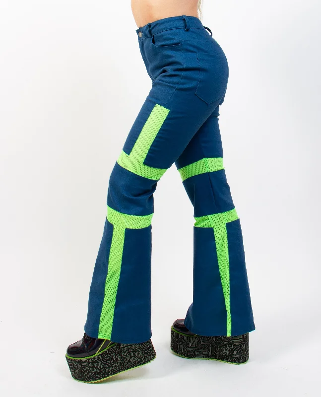 PROTECTION FLARES DENIM / GREEN AT