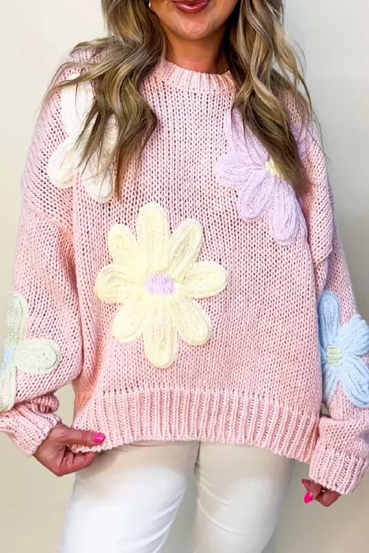 KaleaBoutique Petals & Threads Embroidered Floral Sweater