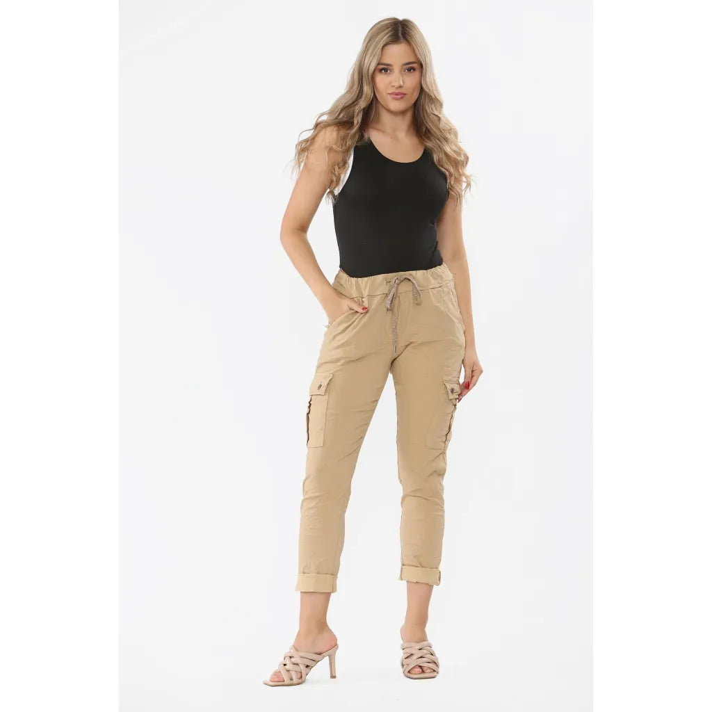 Flap Pocket Detail Magic Cargo Trousers