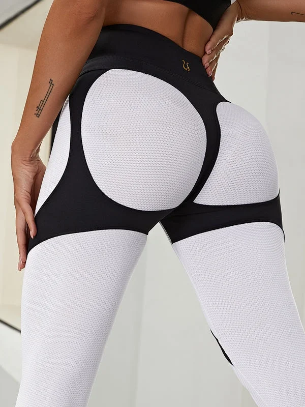 ❤ZASUWA Female Extra Sexy Push-Up Contrast Color Fly-Eye Booty Leggings