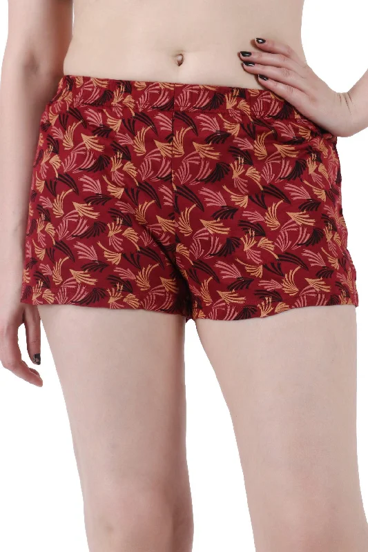 Multicolored Grass Printed Shorts